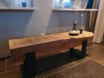 Vintage eiken bankjes, Ophalen, Nieuw, 25 tot 50 cm, Rechthoekig