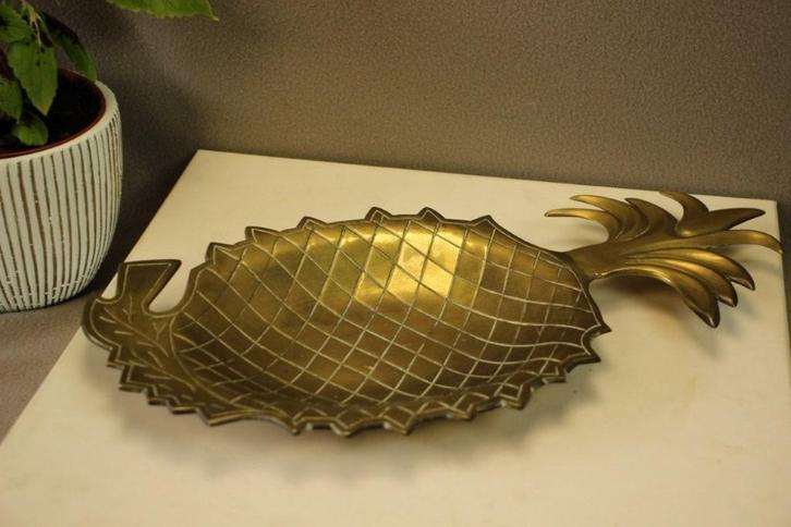 Vintage koperen ananas schaal, Antiek en Kunst, Antiek | Koper en Brons, Koper, Ophalen of Verzenden