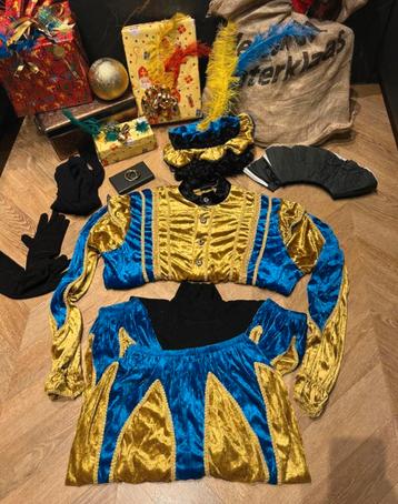 Pietenpak maat m goud blauw handwerk uniek Sinterklaas beschikbaar voor biedingen