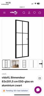 vidaXL Binnendeur 83x201,5cm Zwart, 80 tot 100 cm, Binnendeur, Nieuw, Ophalen of Verzenden