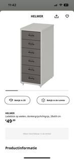 Ikea Helmer ladeblok, Huis en Inrichting, Ophalen, Minder dan 50 cm, 5 laden of meer, Zo goed als nieuw