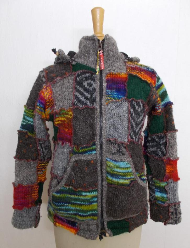 100% wollen windstopper vest met capuchon made in Nepal! S/M, Kleding | Dames, Truien en Vesten, Zo goed als nieuw, Maat 38/40 (M)