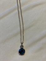 Swarovski Ketting Blauwe Steen, Overige materialen, Met edelsteen, Blauw, Ophalen of Verzenden