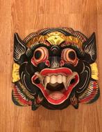 Masker Bali Indonesië Barong zwart hout, Antiek en Kunst, Ophalen of Verzenden