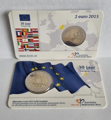 2 Euro coincard 2015 - 30 jaar Europese vlag - Nederland beschikbaar voor biedingen