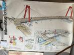 Poster Erasmusbrug Rotterdam, Huis en Inrichting, Woonaccessoires | Lijsten, Overige materialen, Gebruikt, Ophalen of Verzenden