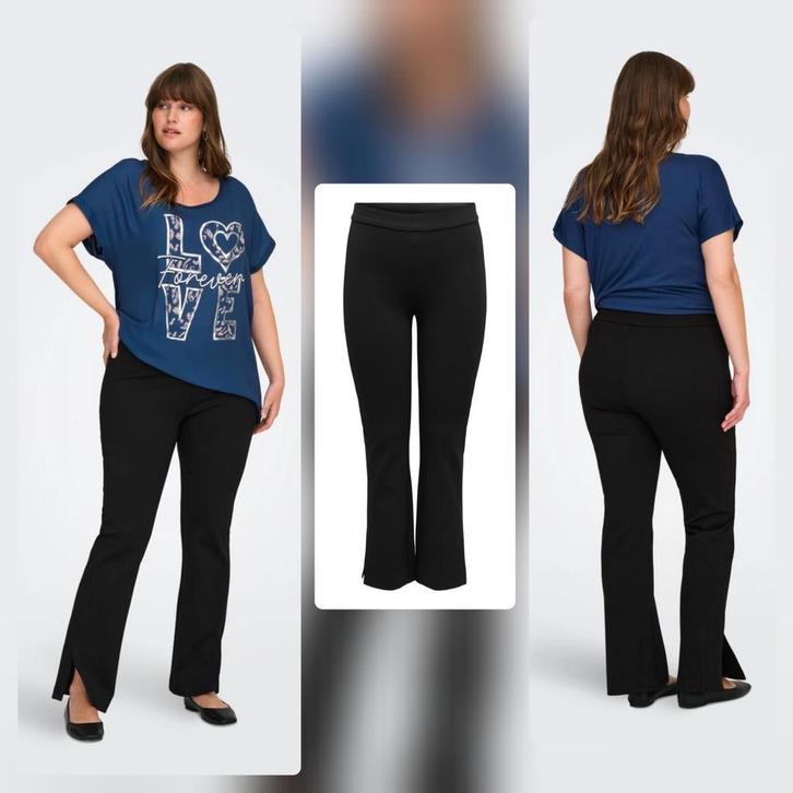 Zwarte flared broek Carmarcella Only Carmakoma Maat 54, Kleding | Dames, Grote Maten, Nieuw, Broek of Spijkerbroek, Zwart, Ophalen of Verzenden