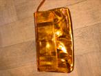 Nieuwe oranje gouden clutch- tas - koningsdag of 5 mei tas, Ophalen of Verzenden, Nieuw, Oranje, Avondtasje