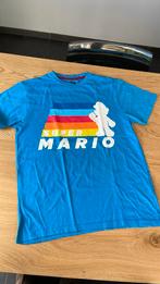 T-shirt Super Mario Bros maat M regenboog print blauw, Ophalen of Verzenden, Gedragen, Maat 48/50 (M), Blauw