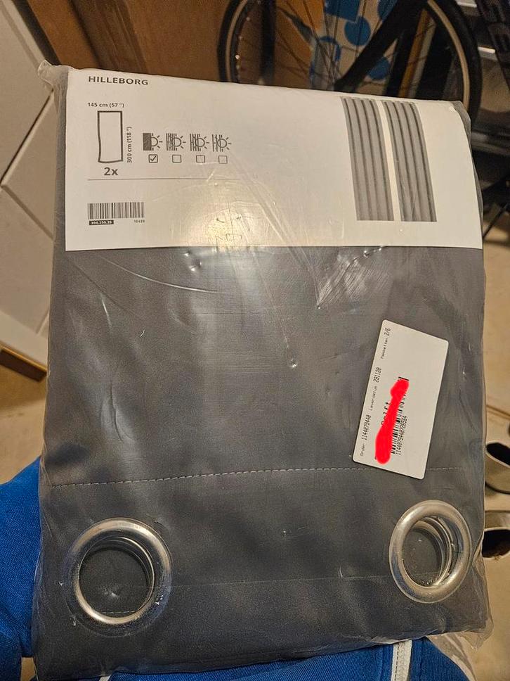 Ikea Hilleborg Gordijnen - Grijs - Nieuw in verpakking, Huis en Inrichting, Stoffering | Gordijnen en Lamellen, Ophalen of Verzenden