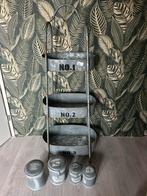 Zinken rek met 3 lagen en 4 potten, Ophalen, Zo goed als nieuw