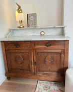 Vintage commode met gaaf marmeren blad, Kinderen en Baby's, Kinderkamer | Commodes en Kasten, Ophalen, 50 tot 70 cm, 90 tot 105 cm