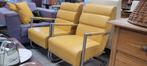 Twee Gele fauteuils van het merk Xooon, Huis en Inrichting, Fauteuils, Ophalen, Onbekend, Zo goed als nieuw, Onbekend