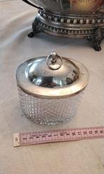 Kristal met zilver theebus., Ophalen of Verzenden