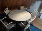 Ronde tafel vijf stoelen, Ophalen, Gebruikt, 5 zitplaatsen