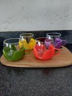 4 vintage theeglazen of limonadeglaasjes, Huis en Inrichting, Keuken | Servies, Glas of Glazen, Ophalen of Verzenden, Overige stijlen