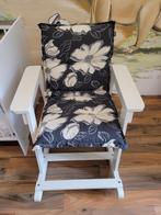 Schommelstoel met kussen, Ophalen, Gebruikt, Wit, Eén