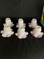 6 oude tulp lampenkapjes met ruche jaren '50, Ophalen of Verzenden