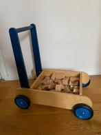 Blokkenwagen Van Dijk Toys Blauw in goede staat, Ophalen, Gebruikt, Duw- of Trekspeelgoed