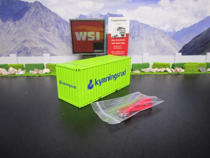 Wsi 01-3490 Container 20FT & Hijsbanden , Kynningsrud, Hobby en Vrije tijd, Modelauto's | 1:50, Nieuw, Bus of Vrachtwagen, Wsi