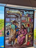 Gebrandschilderd glas ' advocaat ', Antiek en Kunst, Ophalen of Verzenden