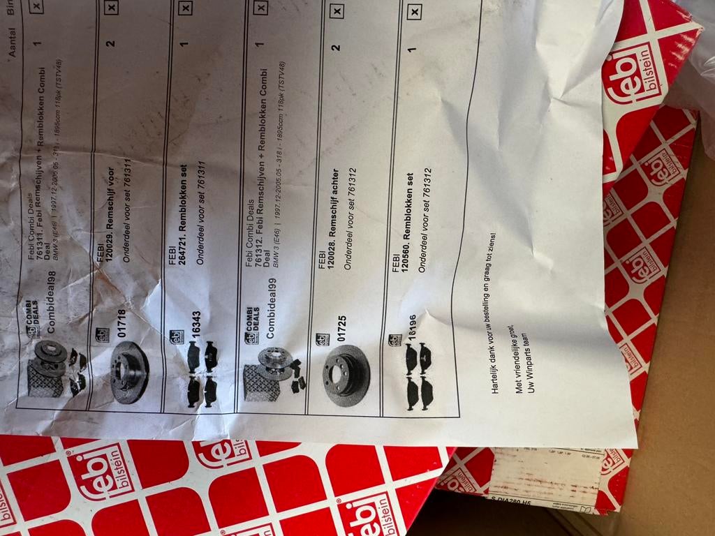 Bmw e46 remschijven set, Ophalen of Verzenden, Nieuw, BMW