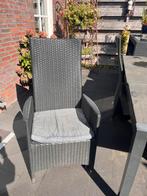 Tuinset grote tafel met vier stoelen, Ophalen, Kunststof, Gebruikt, 6 zitplaatsen