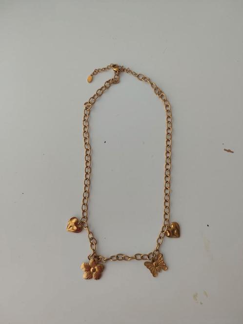 Bedelketting Stainless steel, Sieraden, Tassen en Uiterlijk, Kettingen, Gebruikt, Overige materialen, Zilver, Ophalen of Verzenden