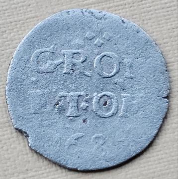 Zeldzame Stuiver 1682 Groningen en Ommelanden  beschikbaar voor biedingen