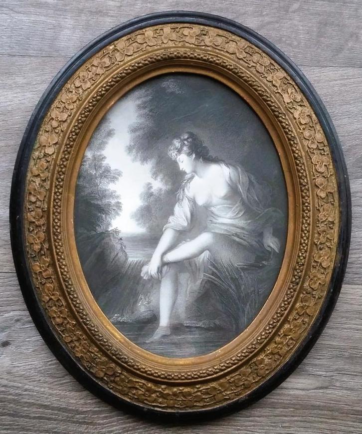 Omstreeks 1850 Lithografie Steendruk Dame Naakt Naakte Vrouw, Antiek en Kunst, Kunst | Litho's en Zeefdrukken, Ophalen of Verzenden