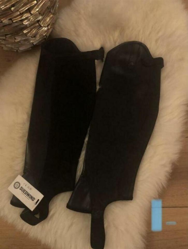 Mooie zwart lederen chaps van Suedwind, Model Grand Prix - N, Dieren en Toebehoren, Paardrijkleding, Nieuw, Bovenkleding, Dressuur