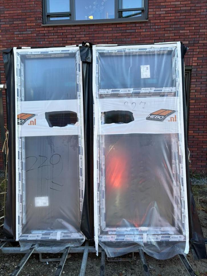 Kunststoffen kozijnen, Doe-het-zelf en Verbouw, Glas en Ramen, Nieuw, Gevelraam of Ruit, 160 cm of meer, 80 tot 120 cm, Dubbelglas