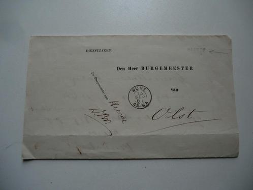 Olst,Wijhe,Heerde,Deventer,Burgemeesters,Militair,leger,1881, Verzamelen, Ansichtkaarten | Nederland, Gelopen, Overijssel, Voor 1920