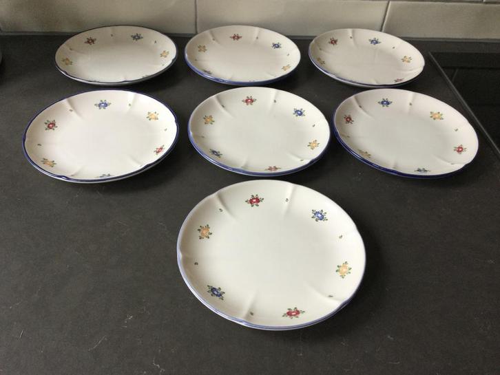 Zeller Petite Rose gebaksbordjes (7) nieuwstaat, Huis en Inrichting, Keuken | Servies, Zo goed als nieuw, Bord(en), Overige stijlen