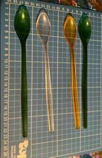 Vintage Lange Stroop Lepels Kunststof, Ophalen of Verzenden, Gebruikt, Kunststof, Los bestek