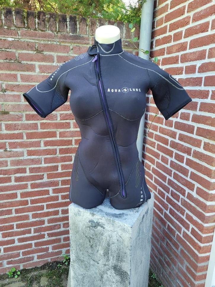 Duikpak Aqualung wetsuit 7 mm met shorty 5,2 mm dames mt 42, Watersport en Boten, Duiken, Zo goed als nieuw, Duikpak, Ophalen
