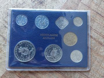 Ned. Antillen, 1-2,5-5-10-25 cent-1-2,5 gulden + legpenning. beschikbaar voor biedingen