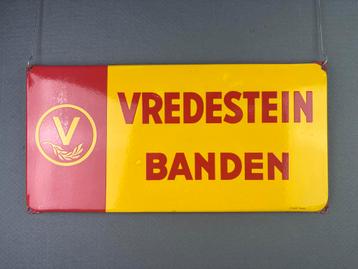 Oud origineel emaille reclamebord vVrefestein banden 1960 beschikbaar voor biedingen