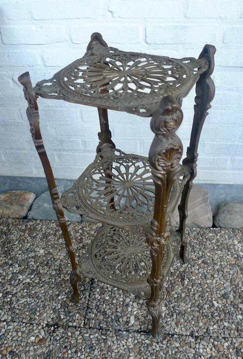 art deco nouveau koper bronzen plantentafel, Antiek en Kunst, Antiek | Woonaccessoires, Verzenden