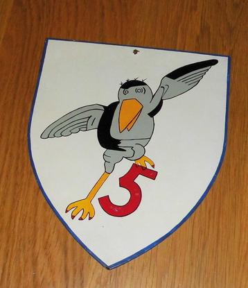 Schild met embleem 5e Heeresfliegerstaffel. 1968. Uniek item beschikbaar voor biedingen