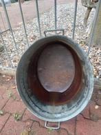 Zinken teil ovaal - 65 cm, Ophalen, Gebruikt, Zink, Met handgreep