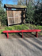 Rode banken uit de refter -250cm (20 op voorraad), Ophalen of Verzenden, Gebruikt, Hout