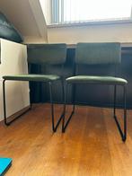 Velvet groene stoelen, Huis en Inrichting, Stoelen, Ophalen, Zo goed als nieuw, Overige kleuren, Twee