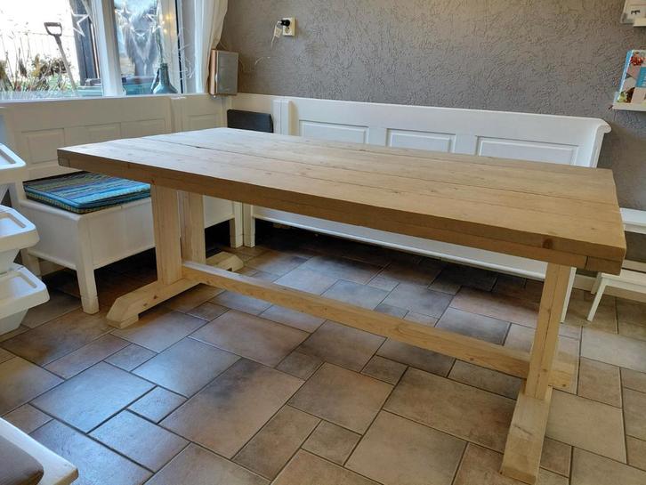 Mooie landelijke eettafel, Huis en Inrichting, Tafels | Eettafels, Gebruikt, 50 tot 100 cm, 200 cm of meer, Vijf personen of meer