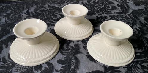 Drie Wedgwood Edme lage kandelaars kaarsenstandaards, Huis en Inrichting, Woonaccessoires | Kandelaars en Kaarsen, Zo goed als nieuw