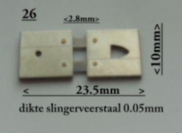 nr. 322 Zaanse klok slingerveer, slingerveren diverse maten. beschikbaar voor biedingen