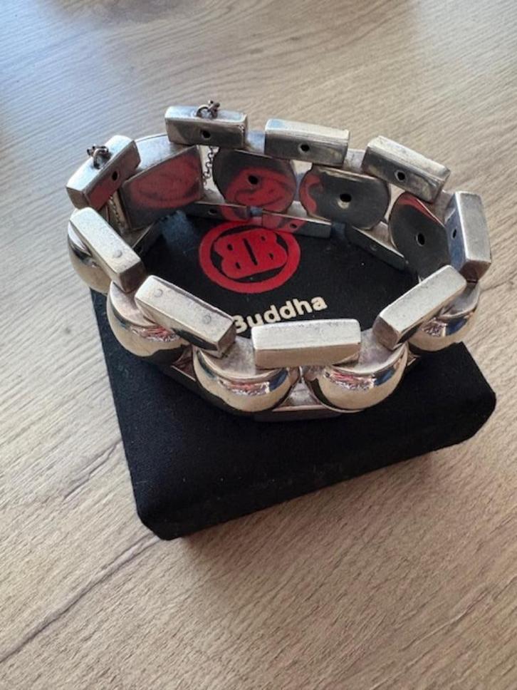 Zeer mooie buddha to buddha armband xl. Batul   zie tekst, Sieraden, Tassen en Uiterlijk, Armbanden, Gebruikt, Zilver, Zilver