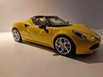 AUTOart Alfa Romeo 4C Spider 1:18 - Giallo, Hobby en Vrije tijd, Modelauto's | 1:18, Verzenden, Zo goed als nieuw, Auto, Autoart