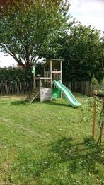 Speeltoestel met glijbaan gratis, Tuin en Terras, Tuinhuizen, Ophalen, Blokhut, Hout, 200 tot 400 cm