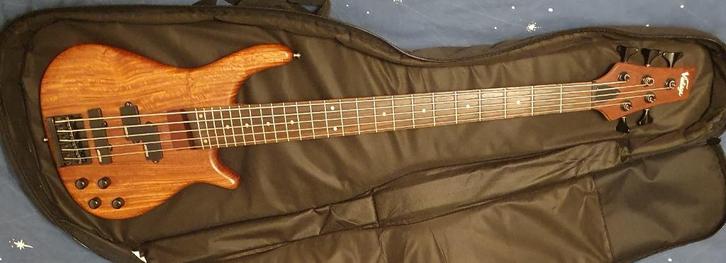 Vintage V1000-5B aktieve 5 snarige PJ basgitaar, Roland amp., Muziek en Instrumenten, Snaarinstrumenten | Gitaren | Bas, Zo goed als nieuw